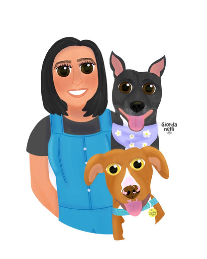 Custom Family Illustration - Giordanelli Art