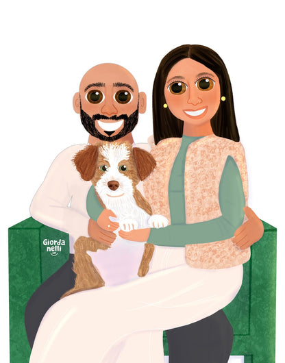 Custom Family Illustration - Giordanelli Art