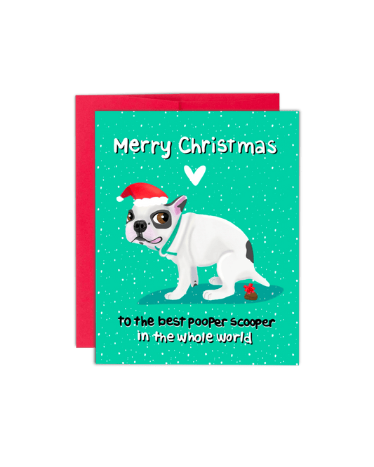 Pooper Scooper Christmas Card - Giordanelli Art